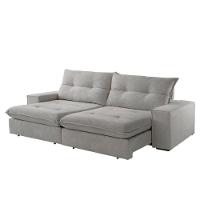 Sofá Athenas Linho 02 Módulos 90 Cm B25cm Meu Sofá Online A230 Linho Cinza - 6