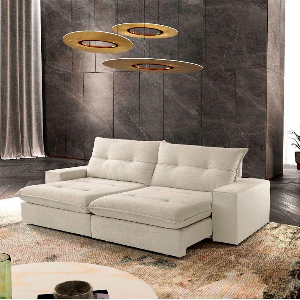 Sofá Athenas Linho 02 Módulos 80 Cm B25cm Meu Sofá Online A302 Linho Branco - 1