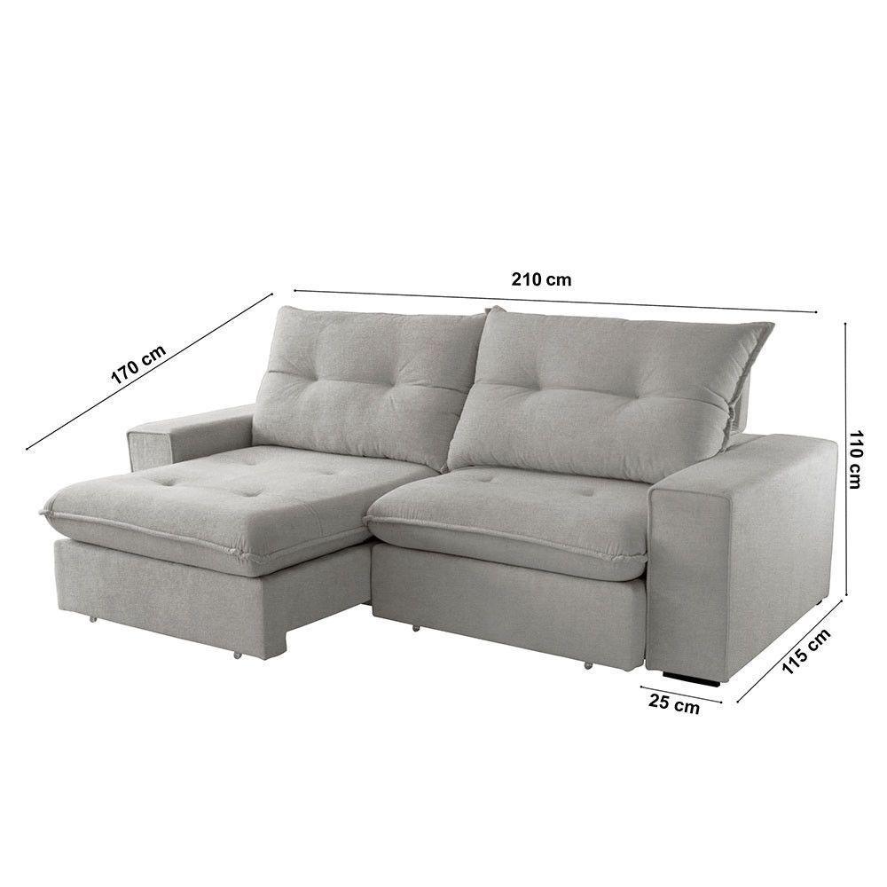 Sofá Athenas Linho 02 Módulos 80 Cm B25cm Meu Sofá Online A230 Linho Cinza - 2