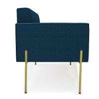 Namoradeira E Poltrona Pé De Ferro Dourado Elisa Bouclê D03 - D'rossi Cor Azul - 2