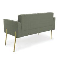 Namoradeira E 2 Poltronas Pé De Ferro Dourado Elisa Bouclê Menta D03 - D'rossi - 6