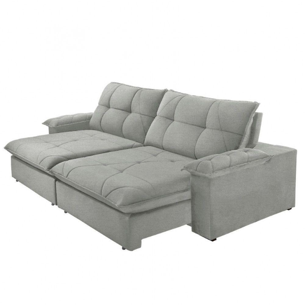 Sofá Gaia Linho 02 Módulos 90 Cm B25cm Meu Sofá Online A230 Linho Cinza - 5