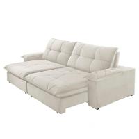 Sofá Gaia Linho 02 Módulos 90 Cm B25cm Meu Sofá Online A302 Linho Branco - 5