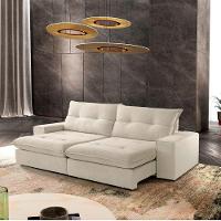 Sofá Athenas Linho 02 Módulos 120 Cm B25cm Meu Sofá Online A302 Linho Branco - 1