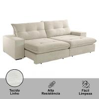 Sofá Athenas Linho 02 Módulos 100 Cm B25cm Meu Sofá Online A302 Linho Branco