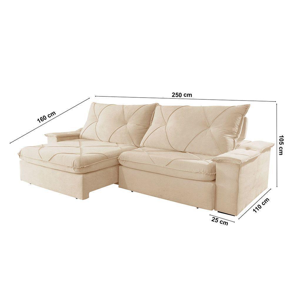 Sofá Apollo Linho 02 Módulos 100 Cm B25cm Meu Sofá Online A294 Linho Creme - 6