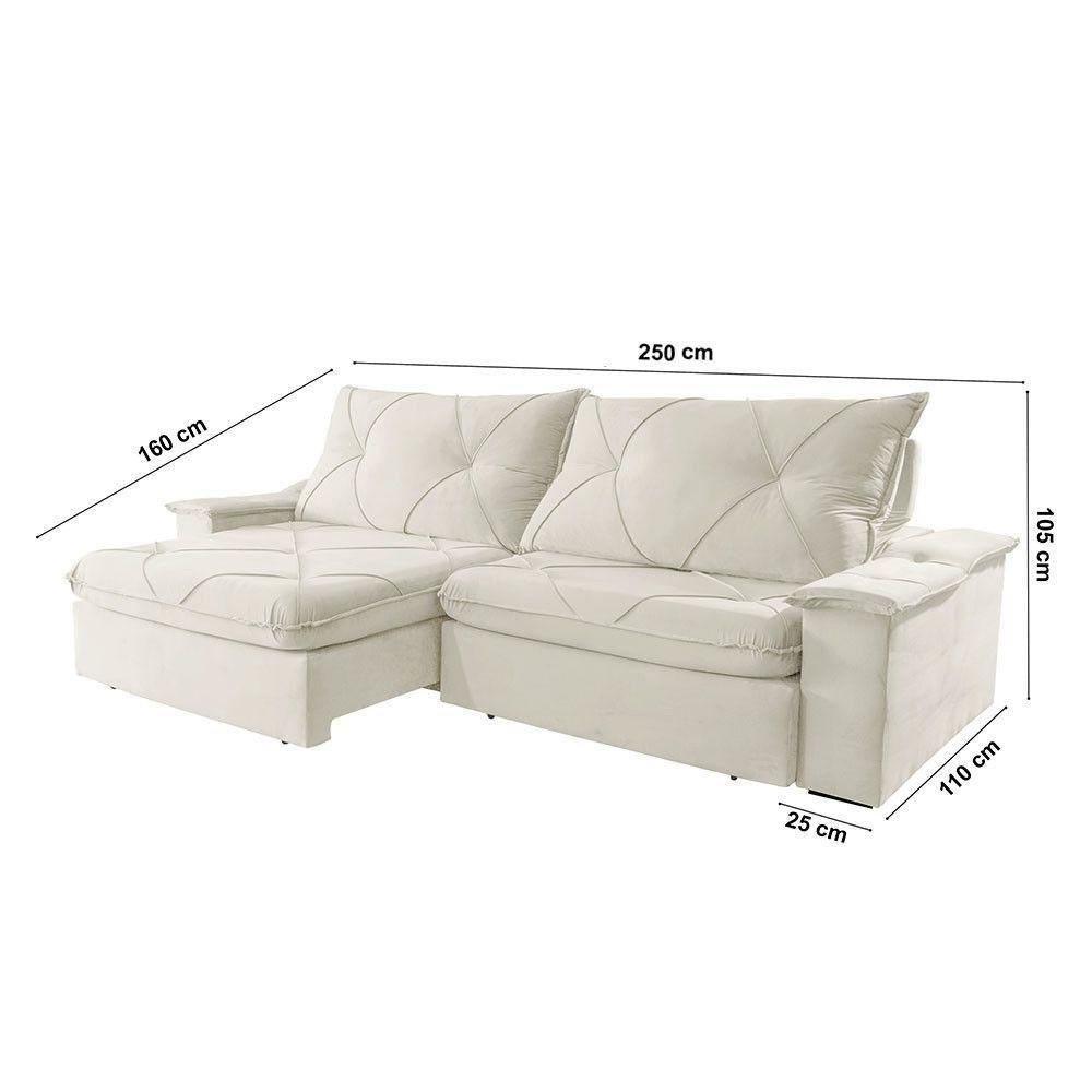 Sofá Apollo Linho 02 Módulos 100 Cm B25cm Meu Sofá Online A302 Linho Branco - 6