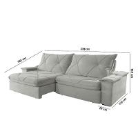 Sofá Apollo Linho 02 Módulos 90 Cm B25cm Meu Sofá Online A230 Linho Cinza - 6