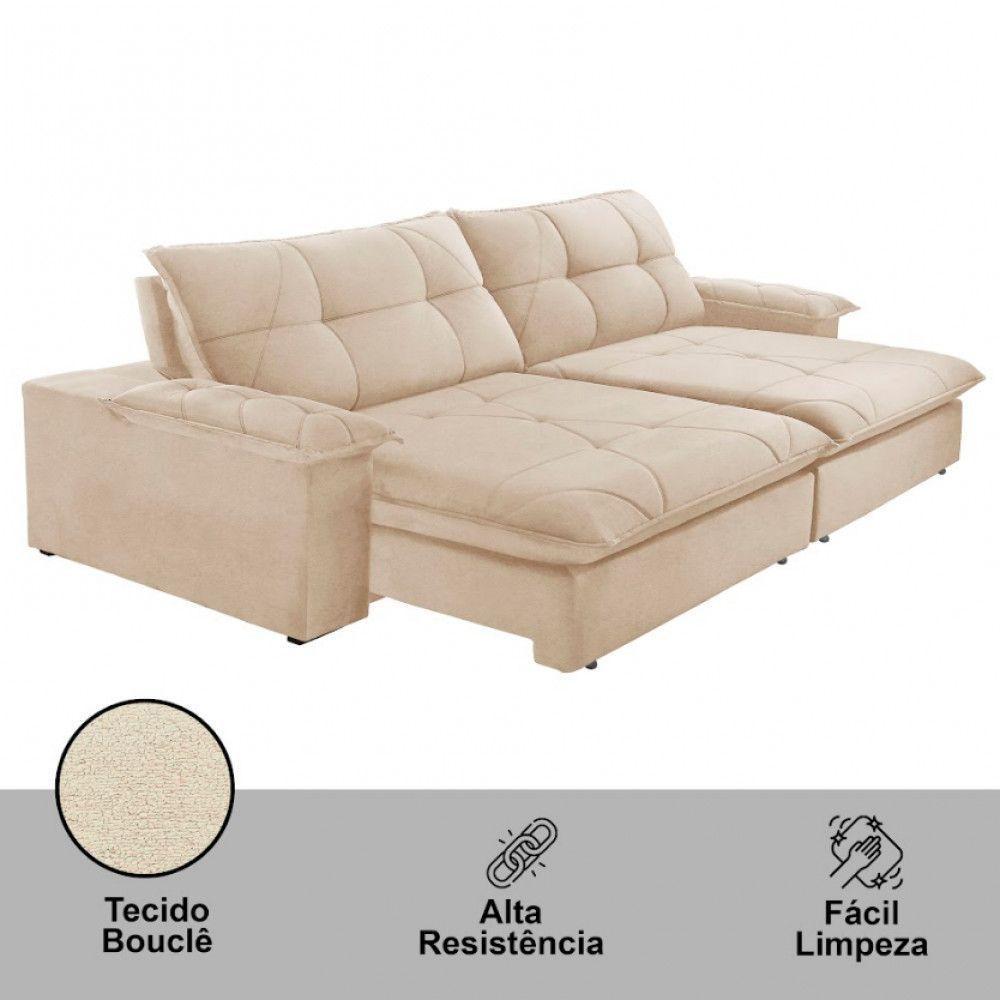 Sofá Gaia Linho 02 Módulos 120 Cm B25cm Meu Sofá Online A294 Linho Creme - 4