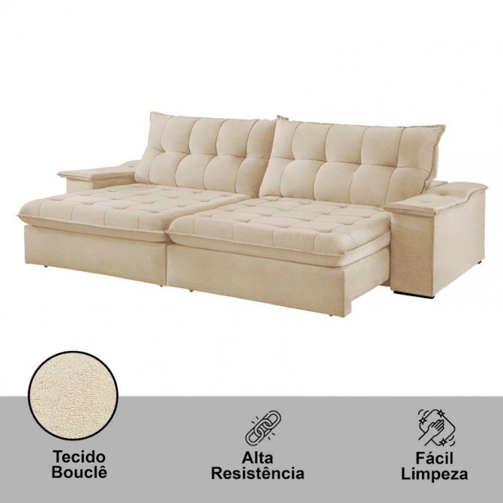 Sofá Lua Linho 02 Módulos 80 Cm B25cm Meu Sofá Online A294 Linho Creme - 2