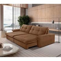 Sofá Gaia Veludo 02 Módulos 100 Cm B25cm Meu Sofá Online B016 Veludo Marrom - 1