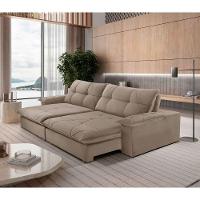 Sofá Gaia Veludo 02 Módulos 100 Cm B25cm Meu Sofá Online B002 Veludo Capuccino - 1