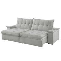 Sofá Lua Linho 02 Módulos 80 Cm B25cm Meu Sofá Online A230 Linho Cinza - 6