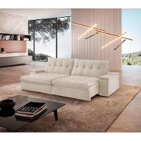 Sofá Lua Linho 02 Módulos 80 Cm B25cm Meu Sofá Online A302 Linho Branco - 1