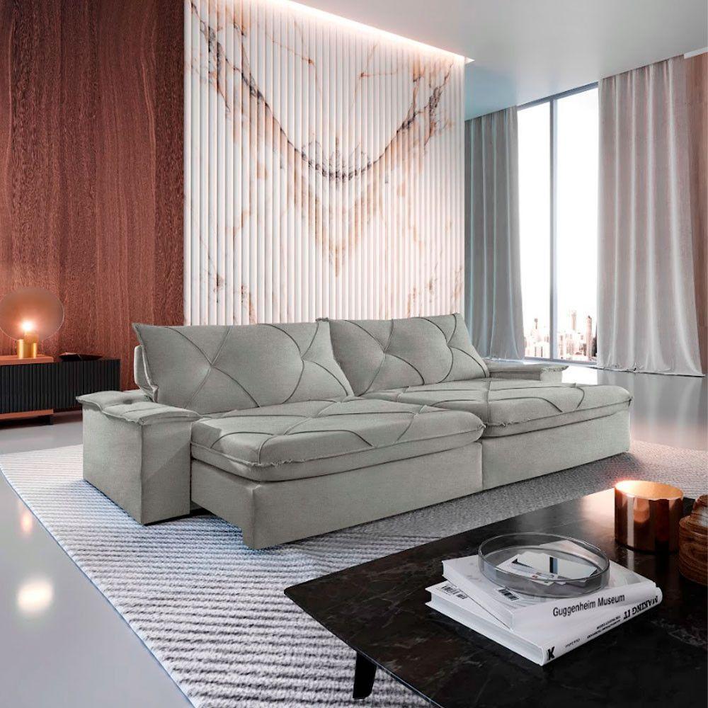 Sofá Apollo Linho 02 Módulos 120 Cm B25cm Meu Sofá Online A230 Linho Cinza - 1