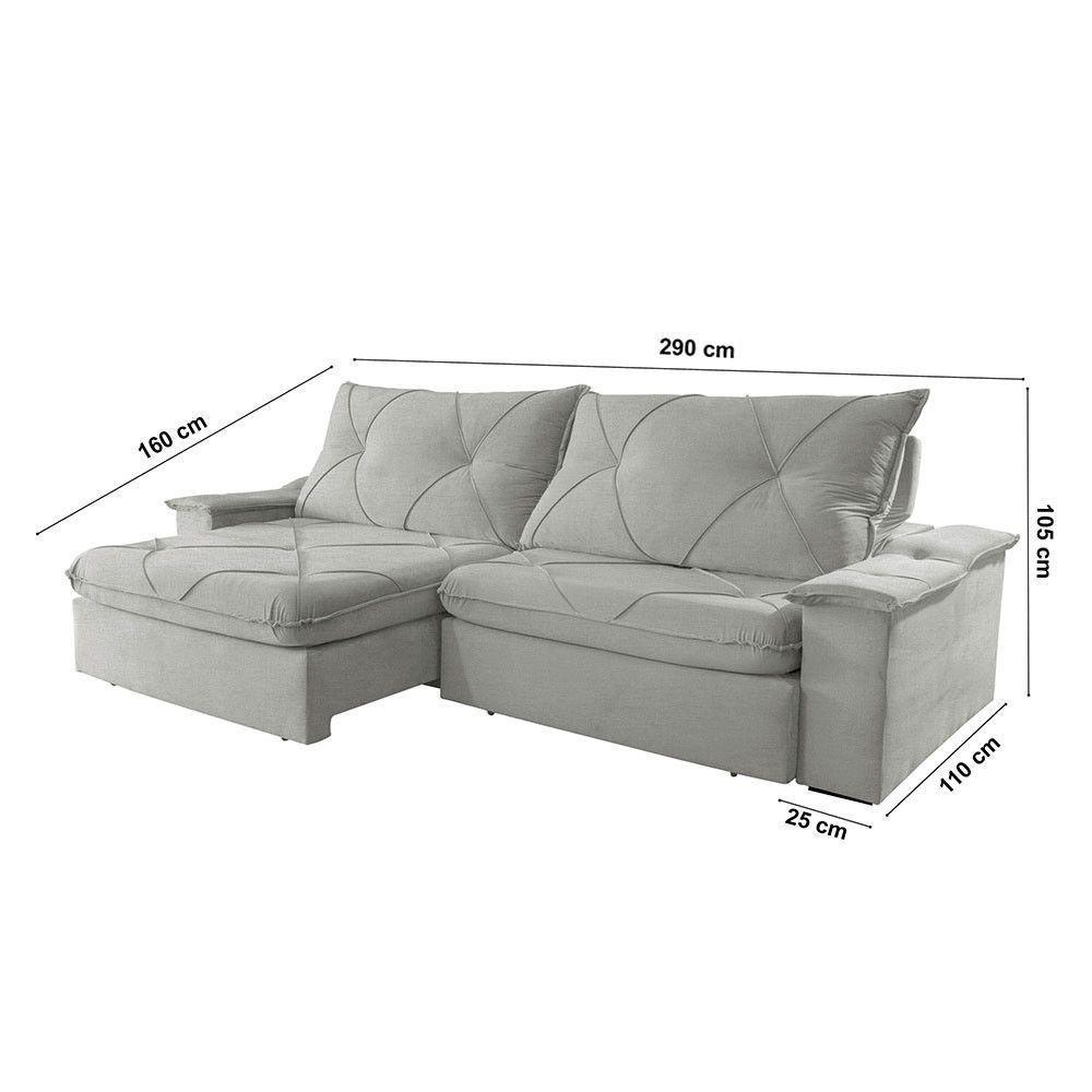 Sofá Apollo Linho 02 Módulos 120 Cm B25cm Meu Sofá Online A230 Linho Cinza - 2