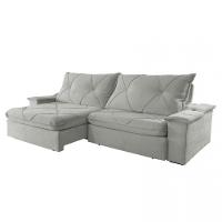 Sofá Apollo Linho 02 Módulos 120 Cm B25cm Meu Sofá Online A230 Linho Cinza - 5