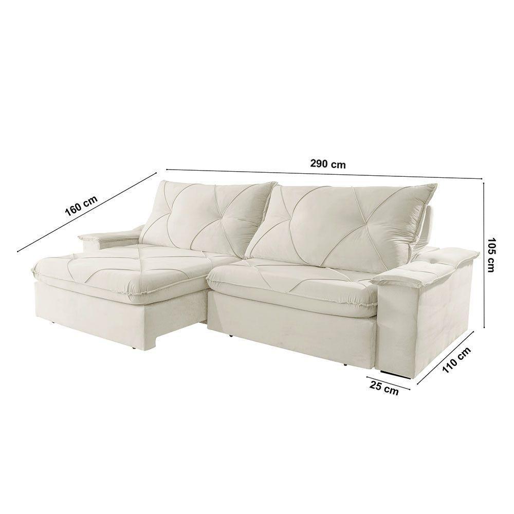 Sofá Apollo Linho 02 Módulos 120 Cm B25cm Meu Sofá Online A302 Linho Branco - 2