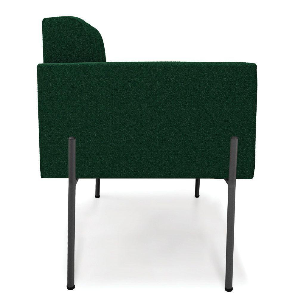 Poltrona Sala De Estar Pé De Ferro Pto Kit 2 Elisa Bouclê Verde D03 - D'rossi - 2