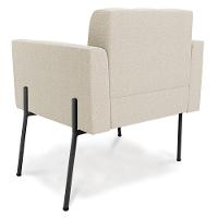 Poltrona Sala De Estar Pé De Ferro Pto Kit 2 Elisa Bouclê D03 - D'rossi Cor Bege