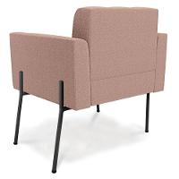 Poltrona Sala De Estar Pé De Ferro Pto Kit 2 Elisa Bouclê Rosê D03 - D'rossi