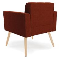 Poltrona Sala De Estar Pé Palito Natural Elisa Bouclê Terra D03 - D'rossi