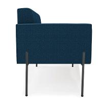 Poltrona Sala De Estar Pé Palito Castanho Elisa Bouclê Azul D03 - D'rossi - 3