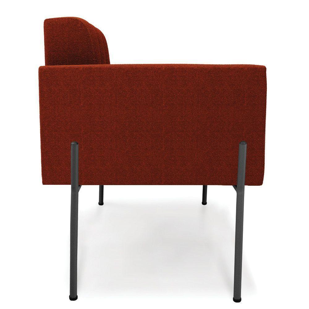 Poltrona Sala De Estar Pé De Ferro Pto Kit 2 Elisa Bouclê Terra D03 - D'rossi - 2