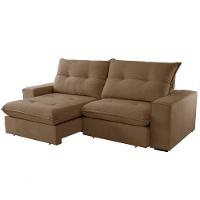 Sofá Athenas Veludo 02 Módulos 120 Cm B25cm Meu Sofá Online B016 Veludo Marrom