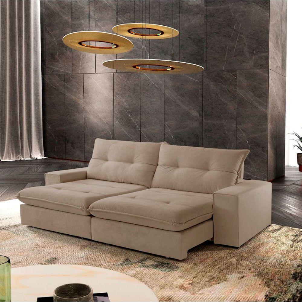 Sofá Athenas Veludo 02 Módulos 120 Cm B25cm Meu Sofá Online B002 Veludo Capuccino - 1