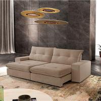 Sofá Athenas Veludo 02 Módulos 120 Cm B25cm Meu Sofá Online B002 Veludo Capuccino - 1