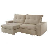 Sofá Athenas Veludo 02 Módulos 120 Cm B25cm Meu Sofá Online B002 Veludo Capuccino - 5