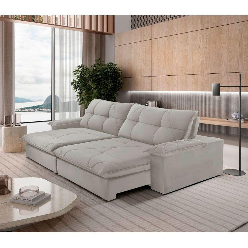 Sofá Gaia Veludo 02 Módulos 90 Cm B25cm Meu Sofá Online B026 Veludo Prata - 1