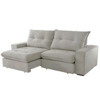 Sofá Athenas Veludo 02 Módulos 120 Cm B25cm Meu Sofá Online B026 Veludo Prata - 5