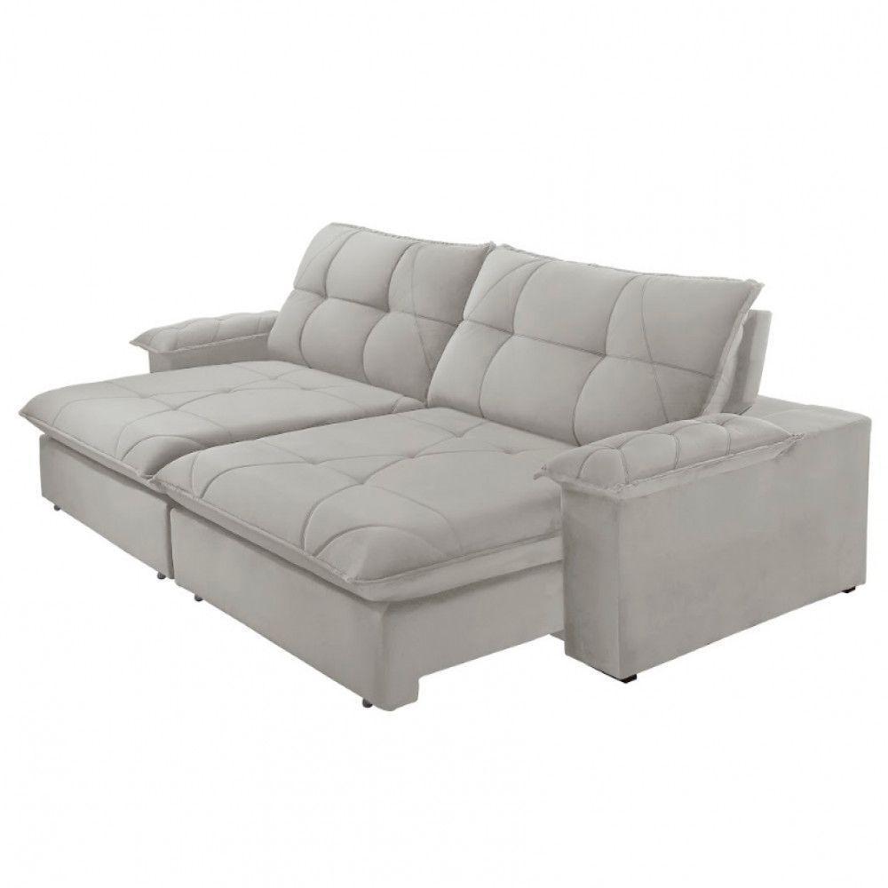Sofá Gaia Veludo 02 Módulos 80 Cm B25cm Meu Sofá Online B026 Veludo Prata - 5