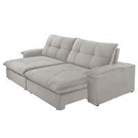 Sofá Gaia Veludo 02 Módulos 80 Cm B25cm Meu Sofá Online B026 Veludo Prata - 5