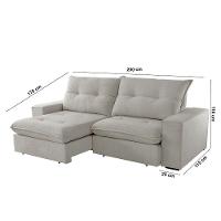 Sofá Athenas Veludo 02 Módulos 100 Cm B25cm Meu Sofá Online B026 Veludo Prata - 5