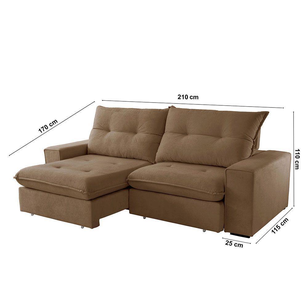 Sofá Athenas Veludo 02 Módulos 80 Cm B25cm Meu Sofá Online B016 Veludo Marrom - 10