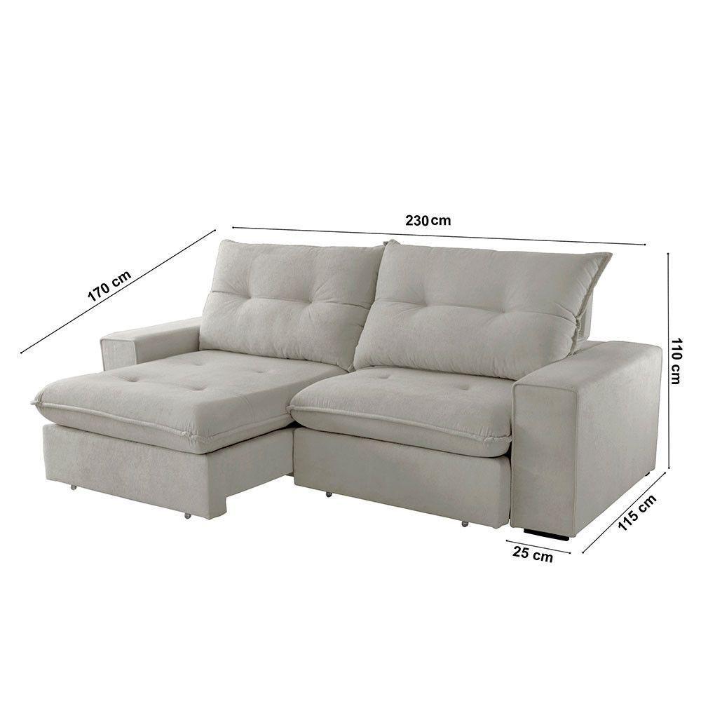 Sofá Athenas Veludo 02 Módulos 90 Cm B25cm Meu Sofá Online B026 Veludo Prata - 6