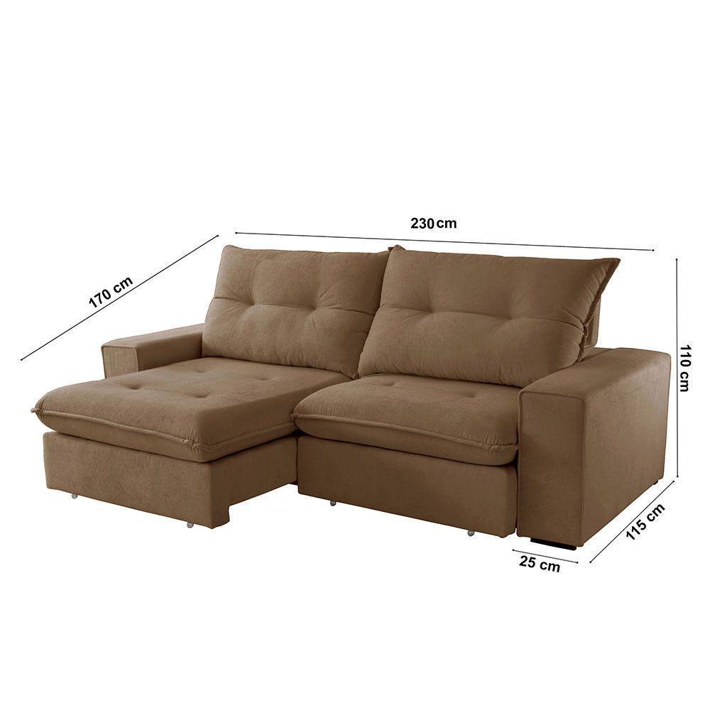 Sofá Athenas Veludo 02 Módulos 90 Cm B25cm Meu Sofá Online B016 Veludo Marrom - 6