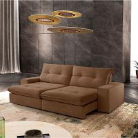 Sofá Athenas Veludo 02 Módulos 90 Cm B25cm Meu Sofá Online B016 Veludo Marrom - 1