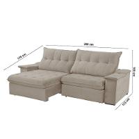 Sofá Lua Veludo 02 Módulos 120 Cm B25cm Meu Sofá Online B002 Veludo Capuccino - 2
