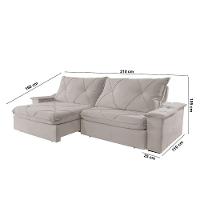 Sofá Apollo Veludo 02 Módulos 80 Cm B25cm Meu Sofá Online B026 Veludo Prata - 2