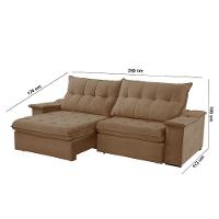 Sofá Lua Veludo 02 Módulos 100 Cm B25cm Meu Sofá Online B016 Veludo Marrom - 2