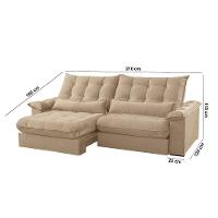 Sofá Classic Linho 02 Módulos 80 Cm B25 Meu Sofá Online A226 Linho Bege