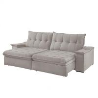 Sofá Lua Veludo 02 Módulos 120 Cm B25cm Meu Sofá Online B026 Veludo Prata - 6