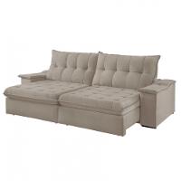 Sofá Lua Veludo 02 Módulos 100 Cm B25cm Meu Sofá Online B002 Veludo Capuccino - 5