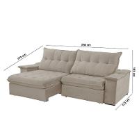 Sofá Lua Veludo 02 Módulos 100 Cm B25cm Meu Sofá Online B002 Veludo Capuccino - 6