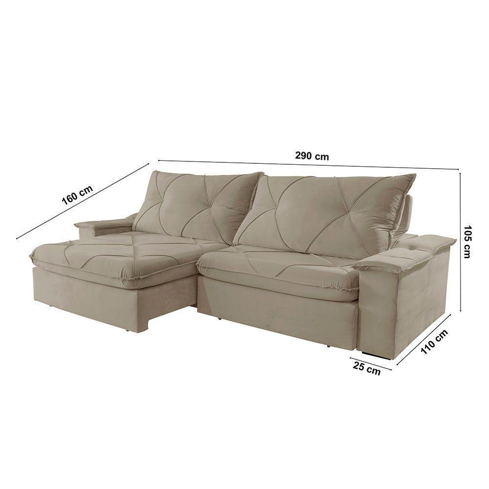 Sofá Apollo Veludo 02 Módulos 120 Cm B25cm Meu Sofá Online B002 Veludo Capuccino - 2