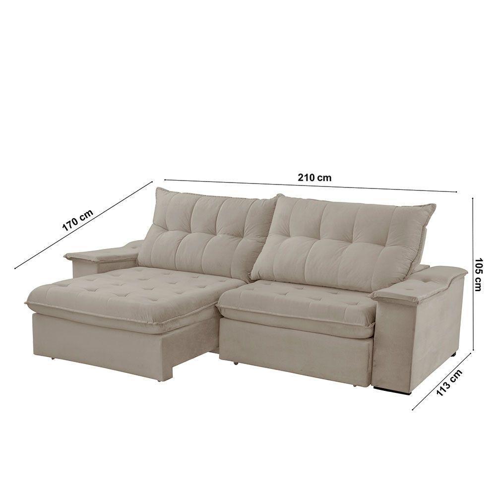 Sofá Lua Veludo 02 Módulos 80 Cm B25cm Meu Sofá Online B002 Veludo Capuccino - 2